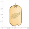 Black Bow Jewelry 10k Yellow Gold Detroit Red Wings NHL Large Pendant - 2 of 3