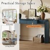 Bella Depot 55.1“ Entryway Console Table with Fluted Design, Oval Top and 2 Drawers for Entryway and Living Room - 4 of 4
