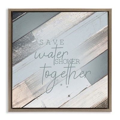 Stupell Industries Planked Shower Together Phrase, 25" x 25"