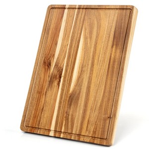 20x15 Inch Large Acacia Cutting Board, Wood Thick Chooping Board for Kitchen with Deep Juice Groove - 1 of 4