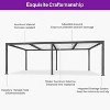 PURPLE LEAF Louvered Pergola Outdoor Aluminum Pergola with White Adjustable Rainproof Roof Grey Frame Hardtop Gazebo for Patio Deck Garden - 3 of 4