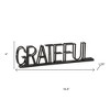 HomeRoots 17" Black Metal Grateful Tabletop Sign - 3 of 4