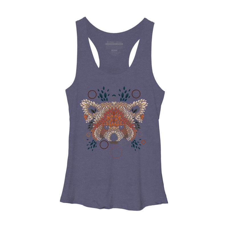 Women's Design By Humans Red Panda Face By LetterQ Racerback Tank Top, 1 of 4