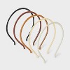PU Headbands 5pk Set - Universal Thread™ Black/Brown/Beige/Off-White - 2 of 3