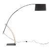 Robyn Mid-Century Modern Floor Lamp in Natural Wood and Black Metal with Black Linen Shade by LumiSource - 3 of 4