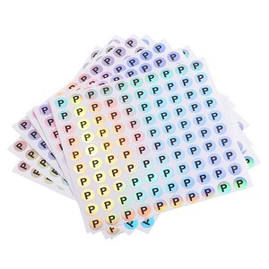 Unique Bargains Laser Capital Alphabet Round Self-Adhesive Reflective Letter Stickers 10 Pcs - 1 of 4