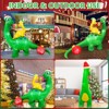 SUGIFT 9.5ft Christmas Dinosaur Inflatable Outdoor Decorations Christmas Inflatables Green Dinosaur  Christmas Decorations - 4 of 4