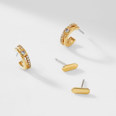 AJOA WYTHE STUD AND C HOOP EARRING SET