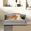 Bencmate Tufted Wing Back Pet Stylish Sofa Bed,For Small to Medium  Sized Pets,Gray(35"*19.5"*18") - 2 of 4