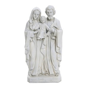 LuxenHome 19.29" LuxenHome Off White Polyresin Holy Family 1.6-Feet Tall Statue Off-White - 1 of 4