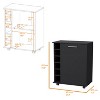 NicBex Mobile Kitchen Island Cart Morden Kitchen Carts on Wheels with Storage, 1 Cabinet and 6 Bottle Rack for Kitchen - 2 of 4