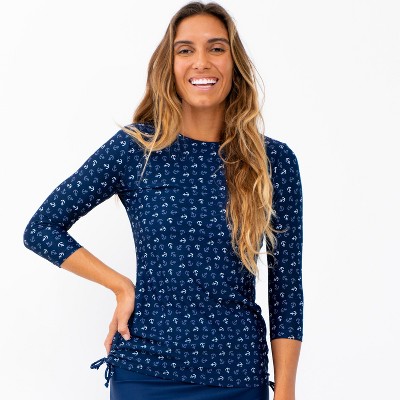 Calypsa Women's 3/4 Sleeve Rash Guard UPF 50+ Margaux Swim Top