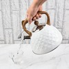 SharpChef Whistling Stovetop Tea Kettle,Food Grade Stainless Steel, Cool Touch Wood Look Handle, Fast Boil, for Gas, Electric, and Glass Ranges - 3L - 2 of 4