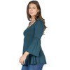 Womens Long Bell Sleeve Flared Tunic Top - 24seven Comfort Apparel™ - 2 of 4
