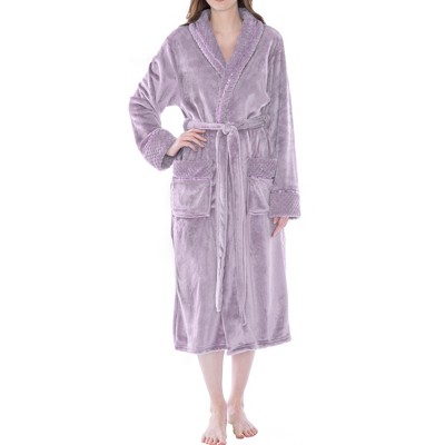 Pavilia Soft Plush Women Fleece Robe, Cozy Warm Housecoat Bathrobe ...