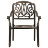vidaXL Patio Chairs 2 pcs Cast Aluminum Bronze - 3 of 4