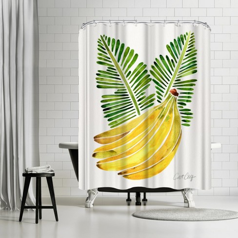 Americanflat 71 X 74 Shower Curtain, Banana Bunch By Cat