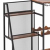 Versatile Liquor Stand, Freestanding Wine Rack, Bar Table for Whiskey, 3-Tier Bottle Display Shelf with Glass Holder and Fences for Home, Black Friday - 4 of 4