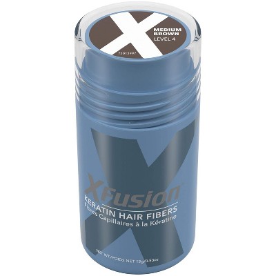 XFusion Keratin Hair Fibers (0.54 oz) - MEDIUM BROWN| Appearance of Naturally Thick, Full Hair by Toppik X Fusion