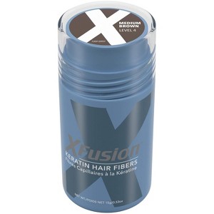 XFusion Keratin Hair Fibers (0.54 oz) - MEDIUM BROWN| Appearance of Naturally Thick, Full Hair by Toppik X Fusion - 1 of 2