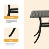 CLIHOME 21" Outdoor Square Weaving patterns Cast Aluminum Side Table - 3 of 4