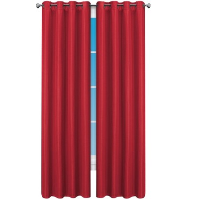 Collections Etc Textured Grommet Top Blackout Curtain Panel 52