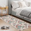 Washable Vintage Paisley Print Rug, Soft Low-Pile Non-Slip Indoor Area Rug, Non-Shedding Retro Distressed Accent Carpet for Living Room, Bedroom - 3 of 4