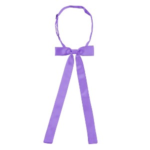 Allegra K Women's Pre-Tied Adjustable Solid Color Bow Tie - 1 of 4