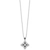 Black Bow Jewelry 1/4 Ctw Black & White Diamond Ornate Necklace in Sterling Silver - 2 of 4