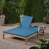 PAGED Patio Chaise Lounge Wooden Adjustable Recliner with Armrests Modern Lounge Chair for Garden, Poolside - 3 of 4