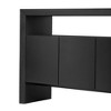Luxystar Modern Sideboard Buffet Cabinet with 4 Door and Open Shelf Console Table, Black - 2 of 4