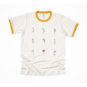 Simply Sage Market Women's Wildflower Chart Short Sleeve Ringer Tee - 1 of 2