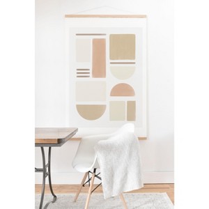 BohomadicStudio Geometric Shapes in Creme and Soft Pink 18" x 24" Art Print & Hanger - Society6 - 1 of 2