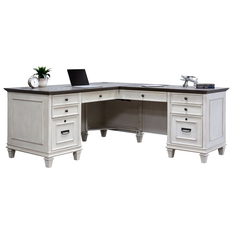 Hartford L Shaped Pedestal Desk - Martin Furniture, 3 of 8