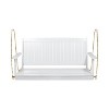TIRAMISUBEST Stylish Porch Swing with Acacia Wood and Metal - 2 of 4