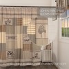 Sawyer Mill Charcoal Stenciled Patchwork Shower Curtain 72x72 - 2 of 4