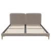 King Size Upholstered Platform Bed with Headboard for Bedroom - 3 of 4