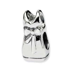 Black Bow Jewelry Sterling Silver Dress Bead Charm - 1 of 3