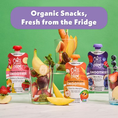 Once Upon a Farm Berry Berry Organic Dairy-Free Kids' Smoothie - 16oz/4ct