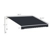 VisioGear Retractable Awning, 8'*7' Patio Awnings with Manual Crank Handle for Deck, Yard, Gray, 98.5"*78.75"*49.2" - 3 of 4