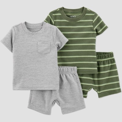 Carter's Just One You® Baby Boys' 4pc Top & Shorts Set
