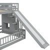 NicBex Twin over Full Bunk Bed Wooden Bed Frame with Slide, Storage Stairs and Full Length Guardrail, No Box Spring Required - 4 of 4