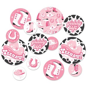Big Dot of Happiness Rodeo Cowgirl - Pink Western Party Giant Circle Confetti - Party Decorations - Large Confetti 27 Count - 1 of 4