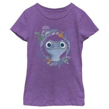Girl's Frozen 2 Bruni The Salamander Watercolor Portrait T-Shirt