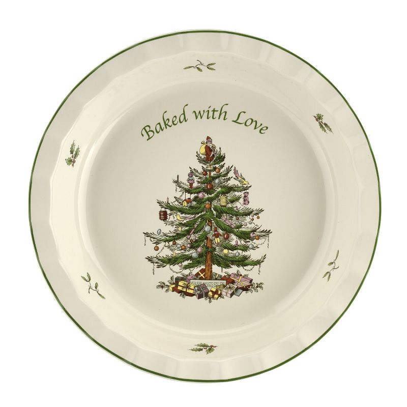 Spode Christmas Tree Pie Dish Baked With Love, 1 of 4