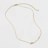 14K Gold Dipped Cubic Zirconia Initial Necklace - A New Day™ - 3 of 4