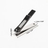 Unique Bargains Foldable Large Curved Mouth Nail Clipper Bright Black Silver Tone 1 Pc - 4 of 4