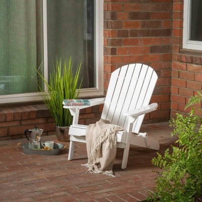 Rustic Foldable Acacia Wood Adirondack Chair, Weather-Resistant Outdoor Seating for Patio, Deck, Garden, and Backyard Comfort-Coolbibila