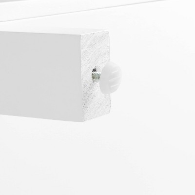 White 60" Media Sideboard Cabinet with Glass Doors and Shelves