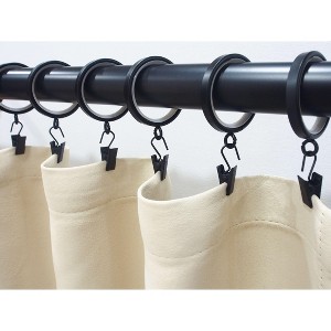 Linen Avenue Curtain Rod Decorative Drapery Rings - 1 of 4